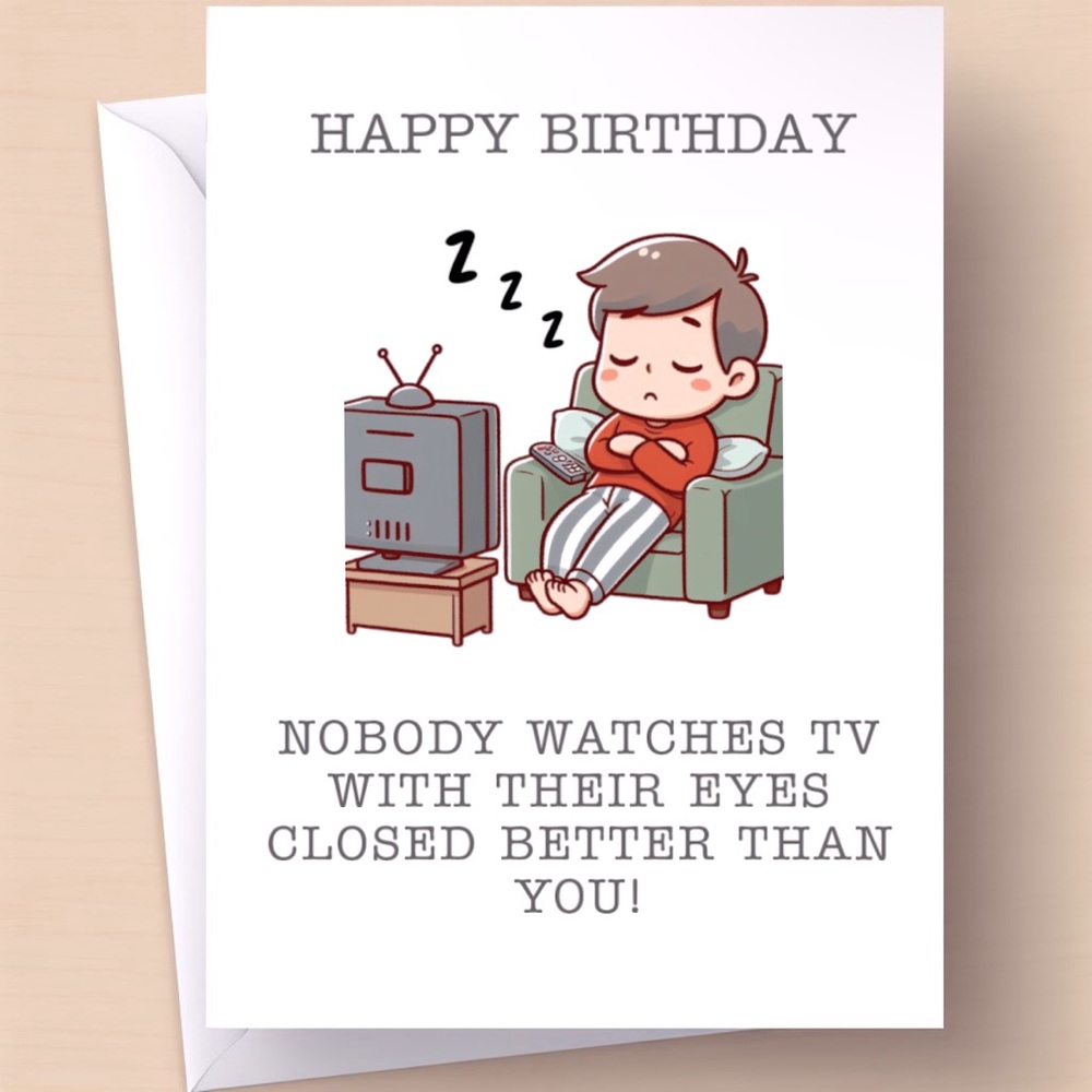 Handmade Funny Birthday Card